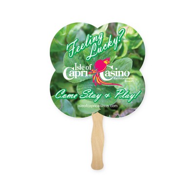 Rounded Clover Shape Single Hand Fan