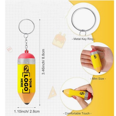 Back to School Teacher Gifts Bulk Cute Foam Pencil Keychains for Students Party